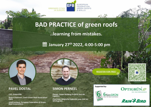 Webinar "Bad practice in Green Roofs...learning from mistakes"
